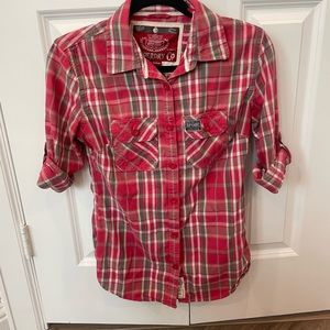 SuperDry Co. Women Plaid top Size Medium